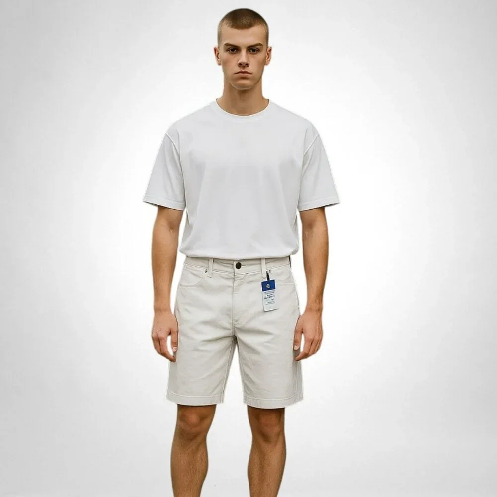 Dockers NWT W33 Men's Perfect Short Flat Front Classic Fit White - Picture 1 of 9